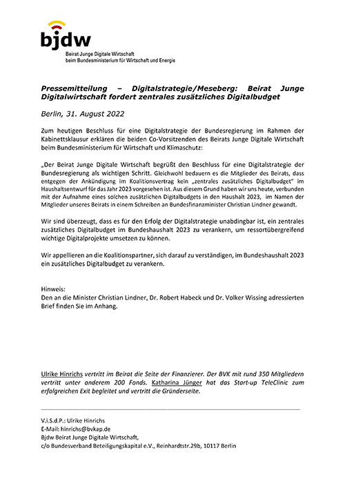 BJDW Digitalstrategie/Meseberg -31.08.2022